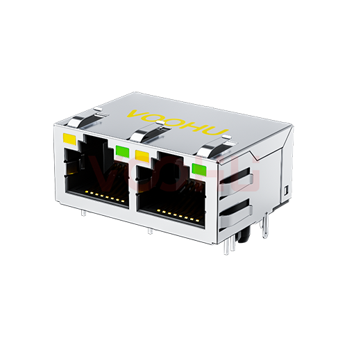 SYT212Q148FD1A4DB 90&deg; 1*2 1000BASE LED: Y/G RJ45 network interface