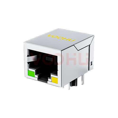 SYT111B465AB2A1DP 90&deg; 1*1 100BASE POE: 350mA LED: G/Y RJ45 network interface