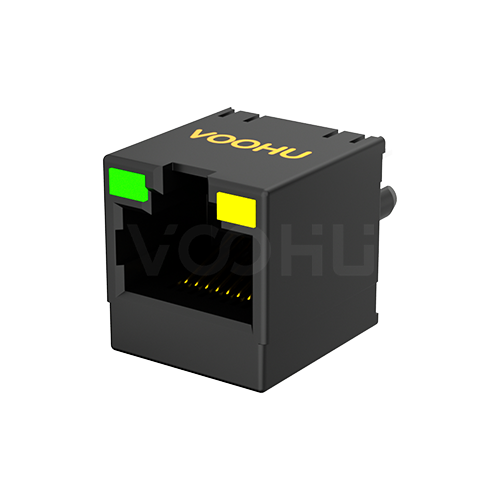 WH52F11882011101 180&deg; 1*1 LED (1 yellow 2 green) RJ45 network interface