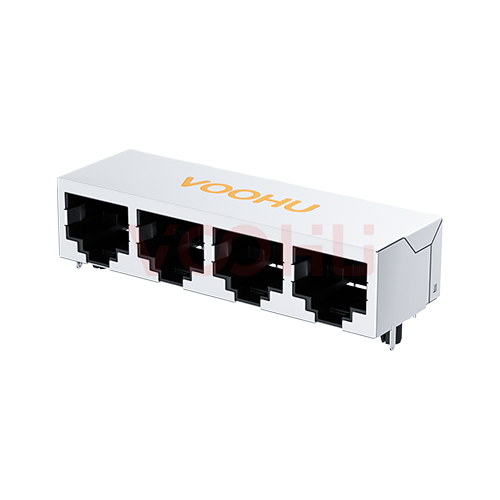 WH56B340810111101 1*4 90&deg; opening facing down RJ45 network interface