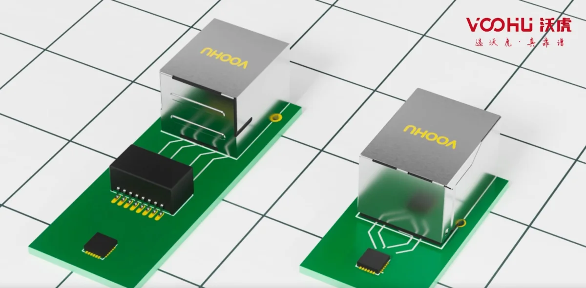 Detailed explanation of VOOHU: PoE switch (PSE side) multi-port network port design - multi-port integrated magnetic RJ45, network transformer bias and port crosstalk/heat dissipation pit avoidance