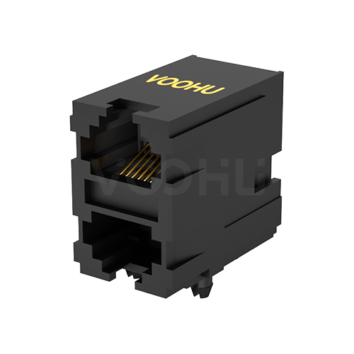 SYT59212166IWA1DY1G 90&deg; 2*1 Open Top/Bottom DIP RJ11 Connector