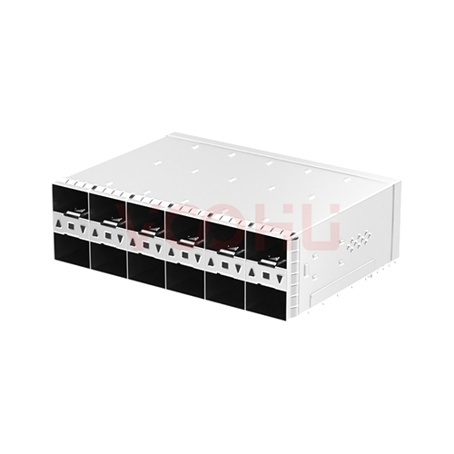 WH39HR01SDCS01 25G 2 x 6 heat dissipation holes gold-plated 15u'' SFP28 Cage+Connector